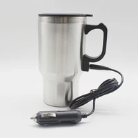 

450ml Electric Car Cup Travel Heating Cup,12V Insulated Plug Kettles Boiling Car Coffee Mug Heater with Cigarette Lighter