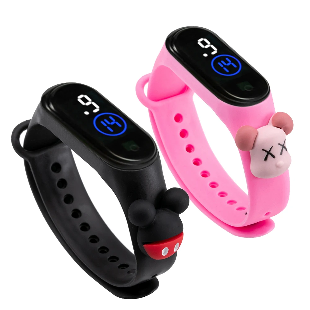 

hot waterproof Mi 4 child toy watches charm mi watch doll candy color lovely cartoon bracelet watch for children