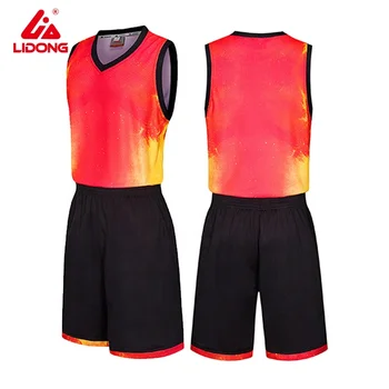 Customize Mesh Youth Size Basketball Uniforms Latest Black And Red ...