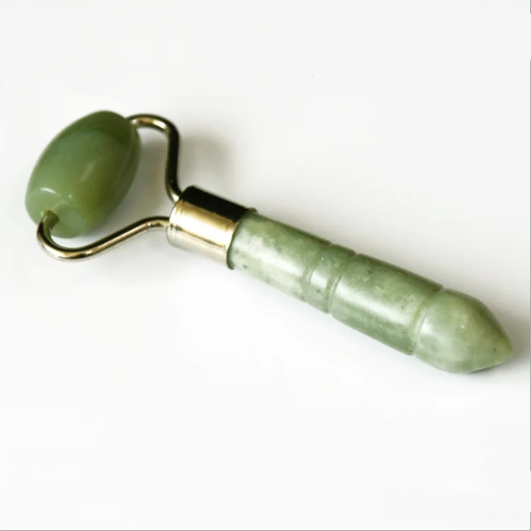 

Natural Noiseless Anti Aging Face Jade Roller Hot Sale Jade Roller With Package Box Natural Jade Roller, Green