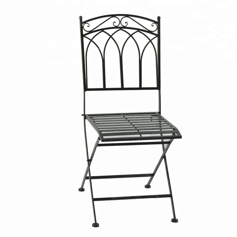 Factory Supplier Wedding Outdoor Garden Decorative White Metal Folding