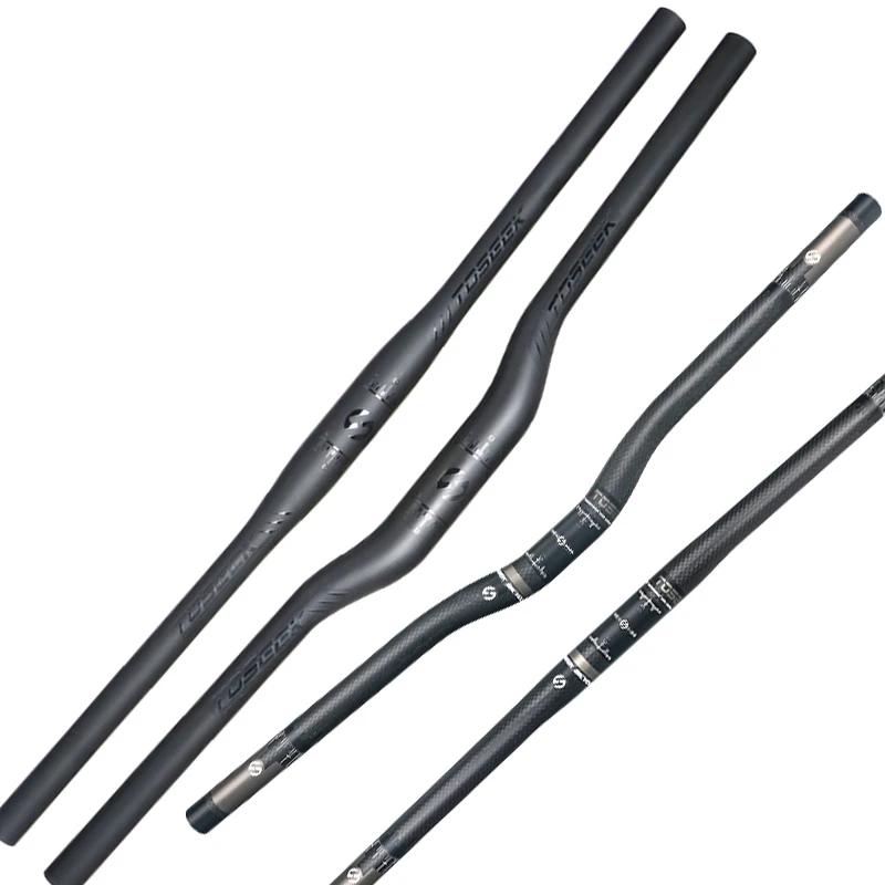 

Toseek 31.8 mm racework carbon handlebar bike bicycle matt handle bar flat 620/640/660/780 rise mtb handlebars