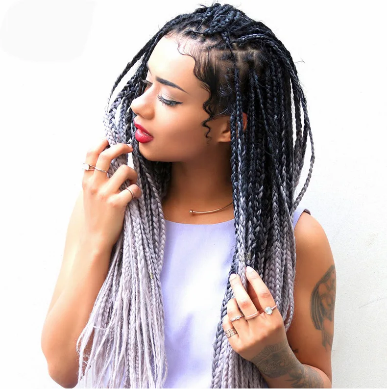 

African Big Braids Hair Wigs Colored Braids Hair Rope Modified Fiber Big Braids, As show