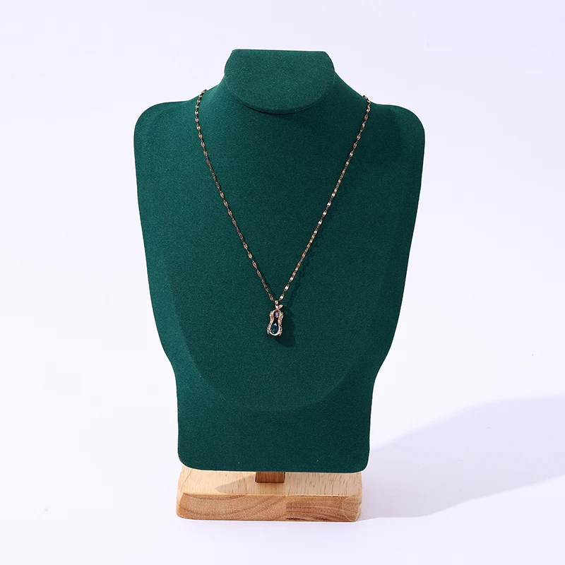 

Jewelry Neck Mould Jewelry Stand Model Neck Counter Jewelry Necklace Display Stand, Green