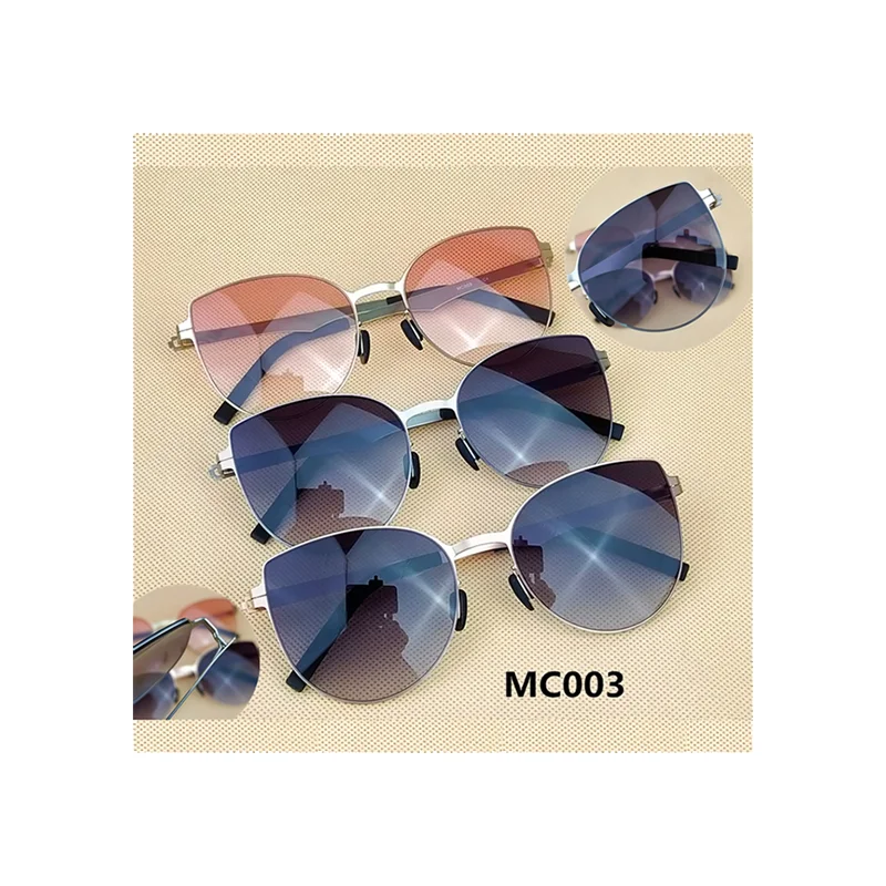 

Fashion Luxury Gradient Round Stainless Frame High-end Color Film Polarized Sunglasses