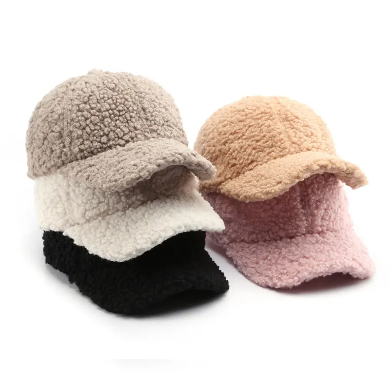Winter Warm Berber Fleece 6 Panel Baseball Cap
