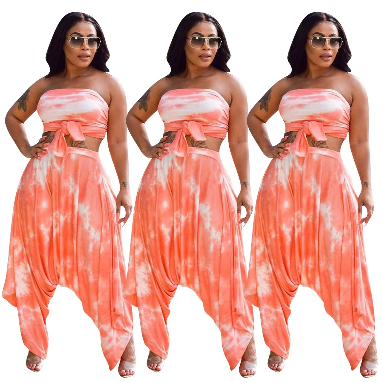 

2021 New European and American Women's Hot Style, Multiple Ways to Wear, Unique Tube Top Suit, Picture