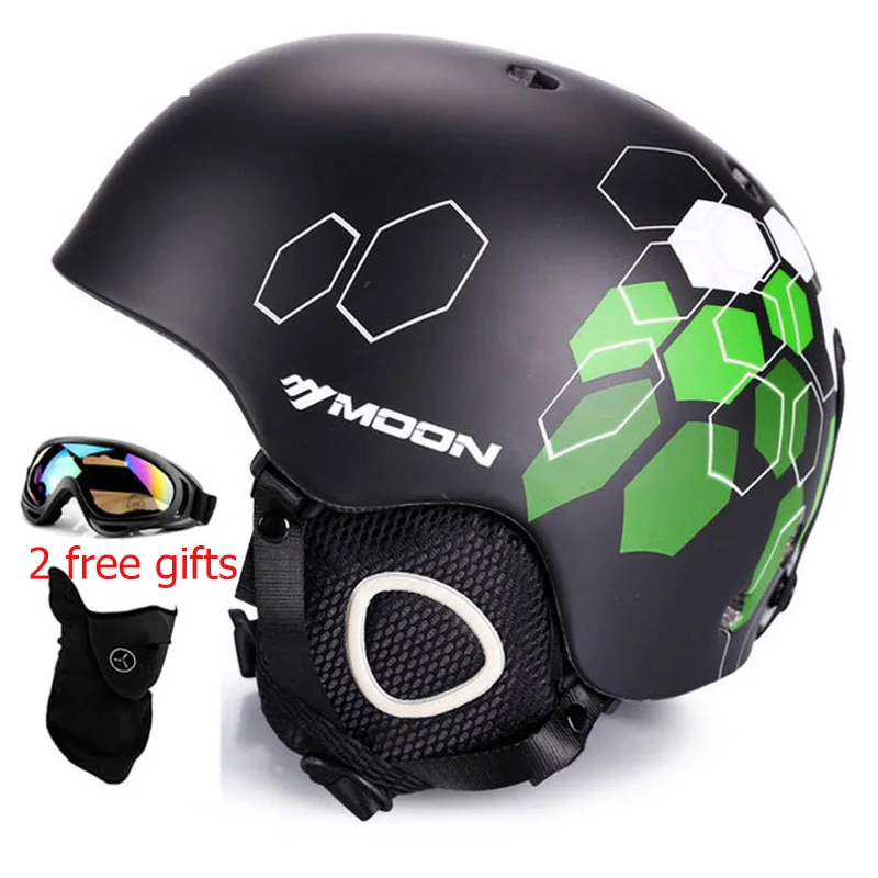 

MOON Ski Helmet Autumn Winter Adult Men Snowboard Skateboard Skiing Equipment Sports Safety snow Helmets Goggles with Gifts