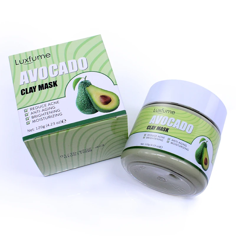 

Private Label Skin Cleansing And Oil Control Skin Moisturizing Avocado Face Clay Mask