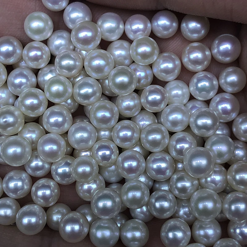 

wholesale natural freshwater loose akoya pearls,round shape,high luster,no blemish