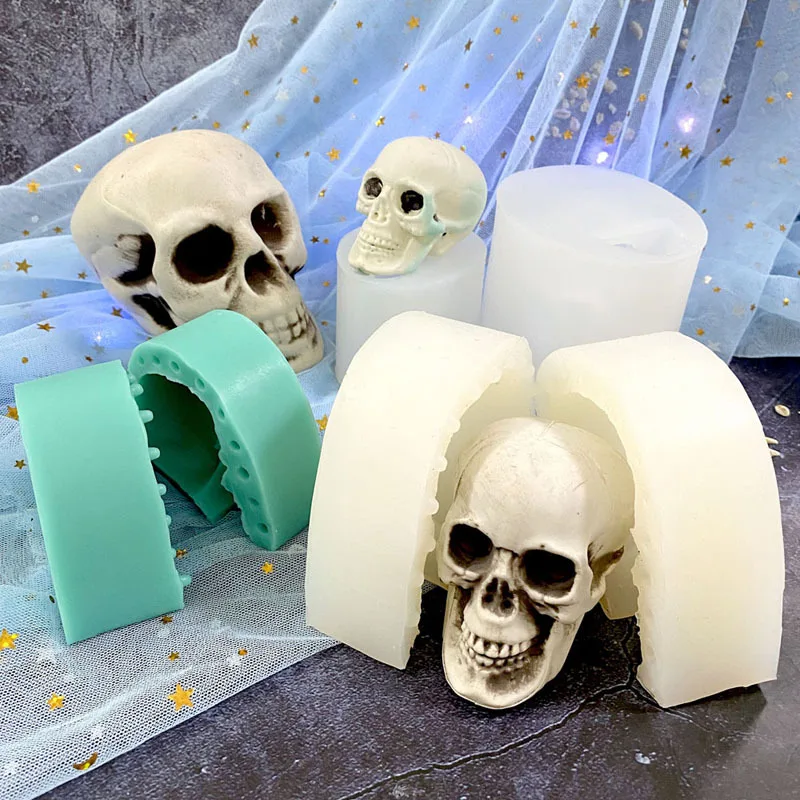 

LOVE'N LV069S Sku-ll Head candle molds DIY handmade creative silicone mould for Halloween party decoration