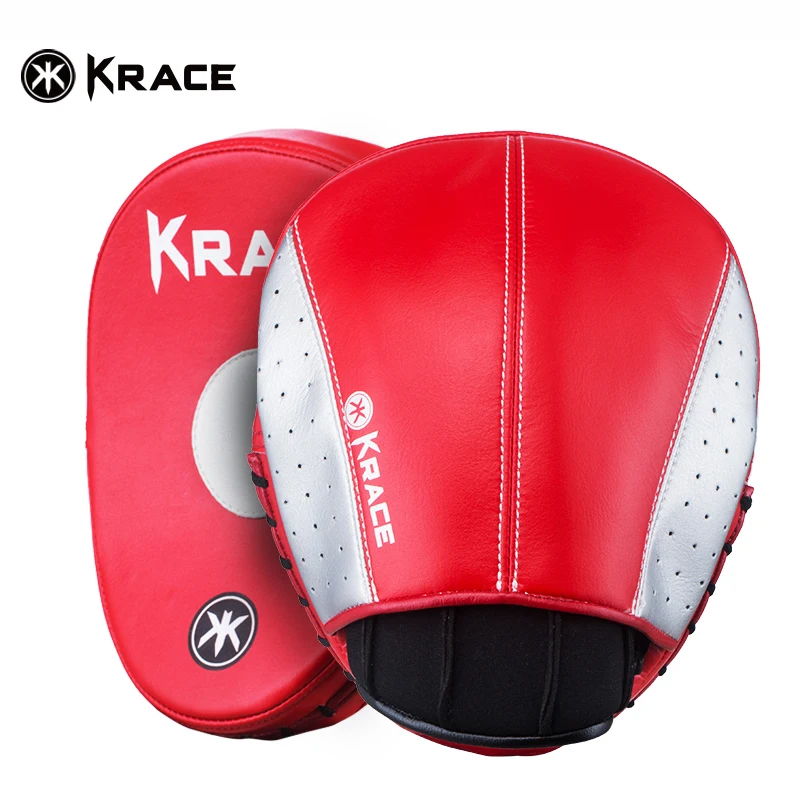 

Factory Supply New Design Boxing Fighting Training Leather Focus Mitts Punch Pad, Basic six color or customized