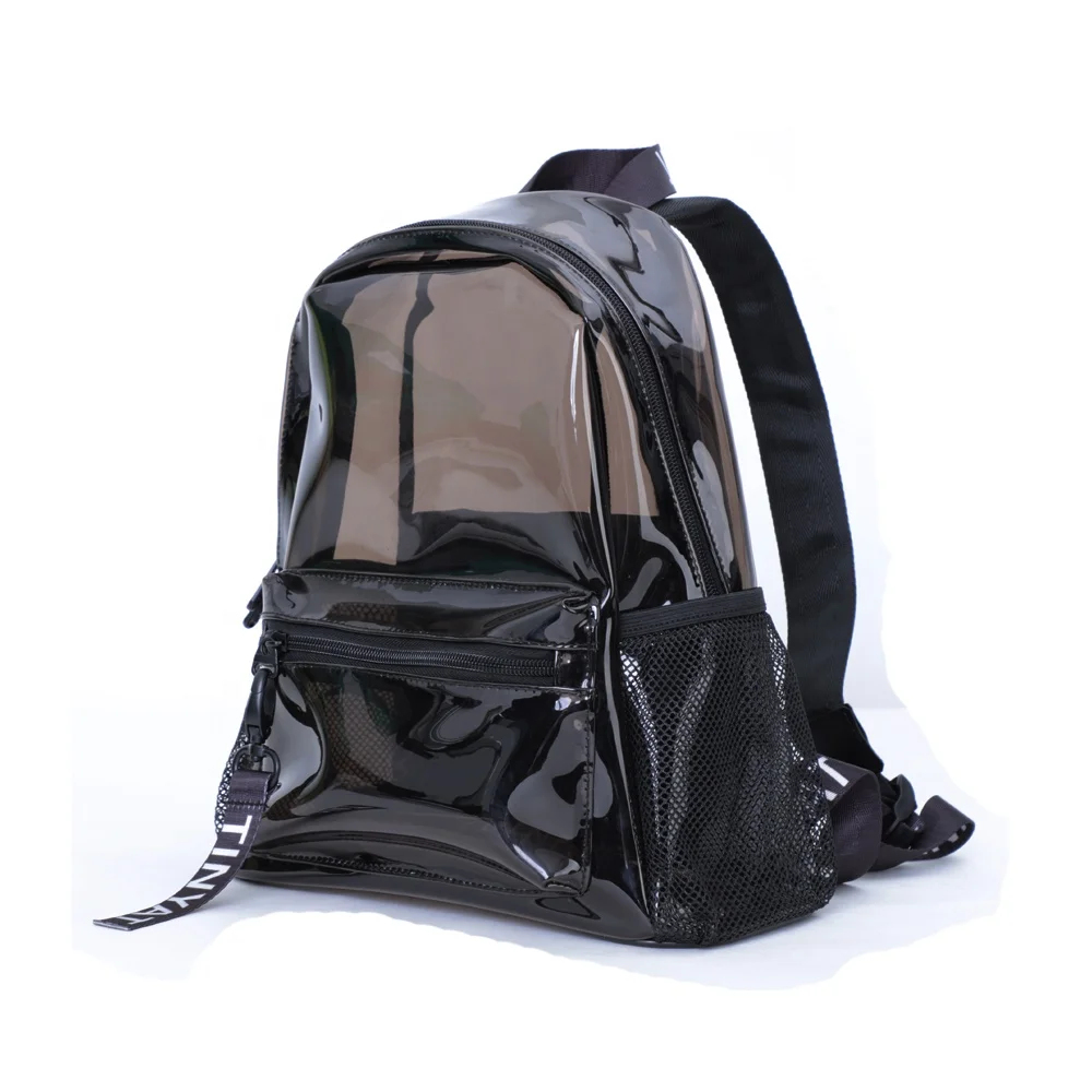 

Wholesale Custom Stylish Holographic Transparent Clear PVC Bag Durable Clear Backpack School Bags