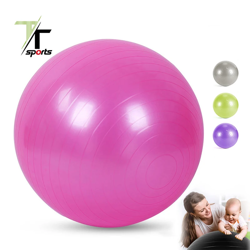 

TTSPORTS Iso Eco-friendly 45cm To 120cm Anti-burst Fitness Power Exercise Stability Pvc Gym Yoga Ball, Multi colors or customized