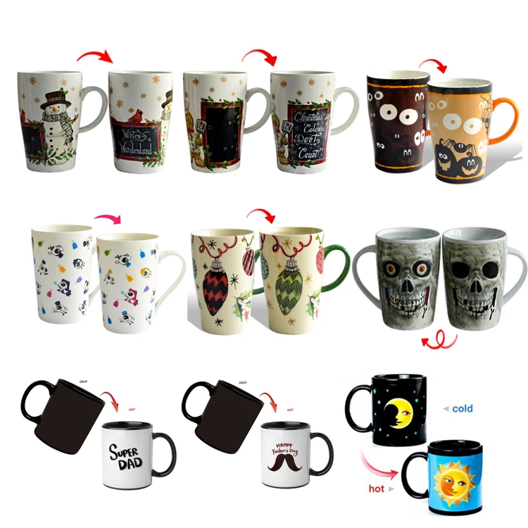 

magic mug China ceramic Cup customized color-changing latte cup travel sublimation ceramic cup