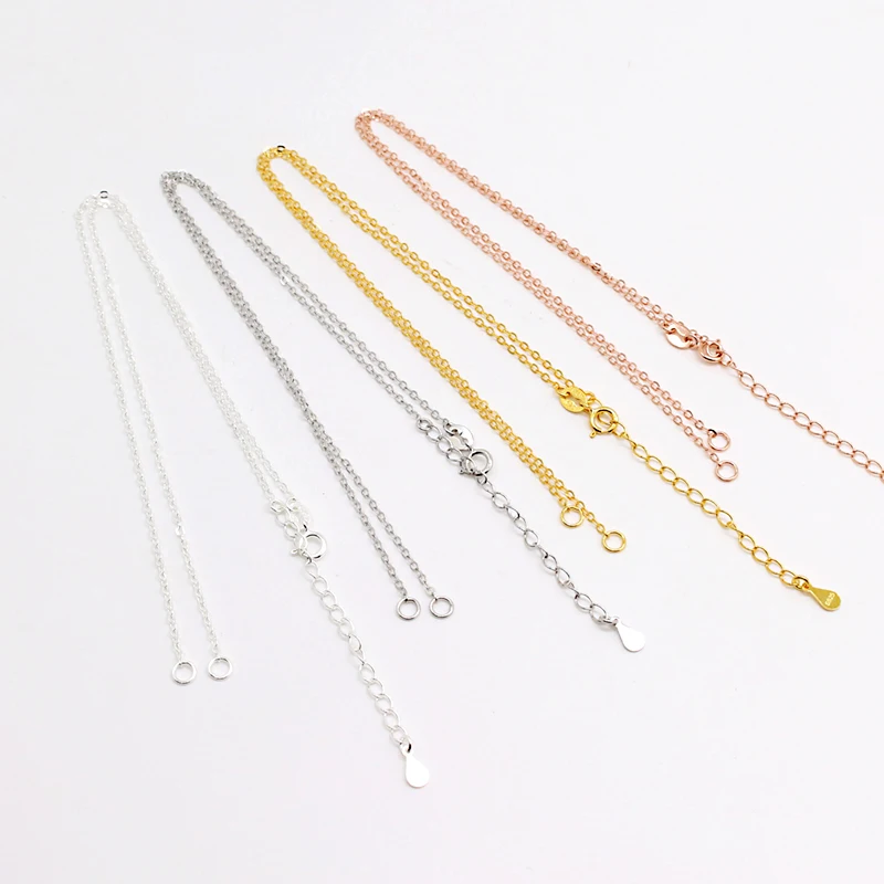 

Wholesale 925 sterling silver accessory ROLO chain with two rings and extra chain for jewelry making