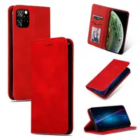 

High Quality Red/Black Wallet Phone Case with Card Holder For iPhone & Sumsung PU Leather Card Slots Shockproof Protect Cover