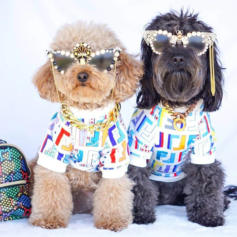 

2021 luxury popular spring summer dog t-shirt thin pet clothes