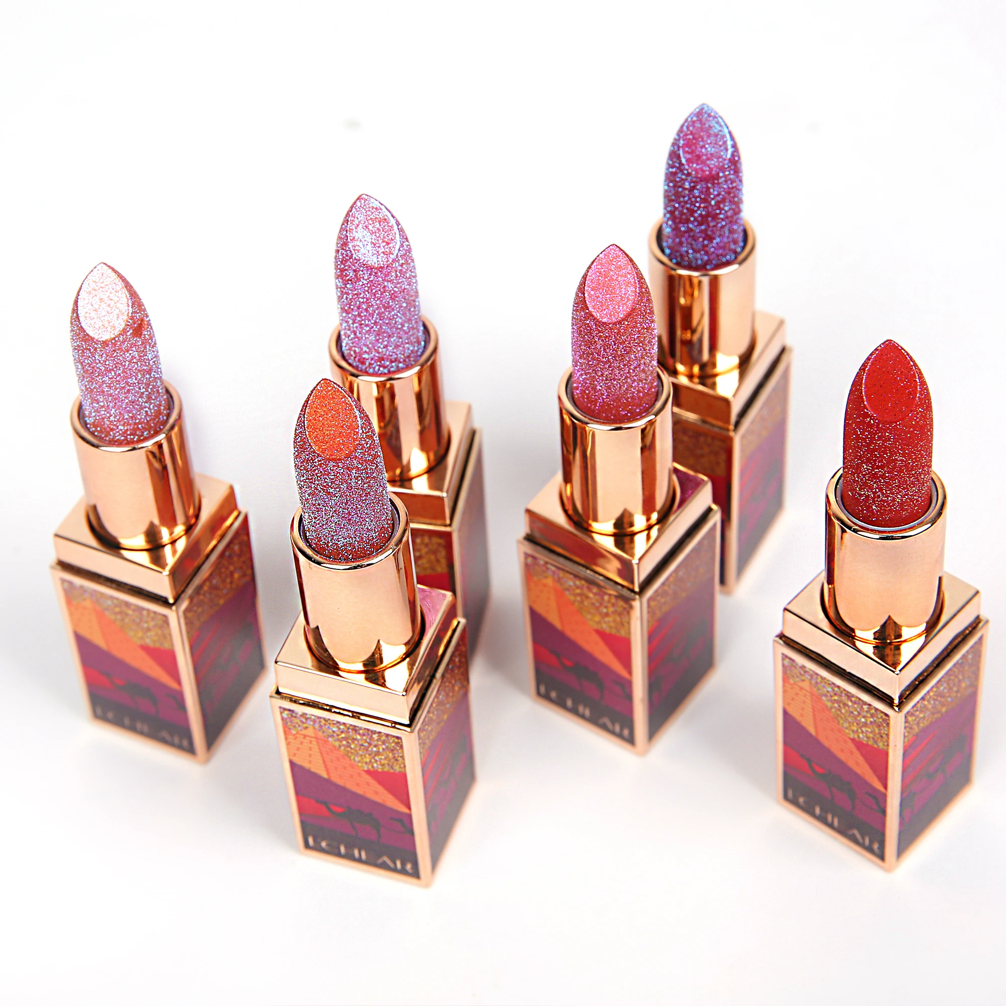 

LCHEAR Wholesale makeup Glitter metallic lipstick private label custom logo waterproof makeup Natural Vegan ipstick set