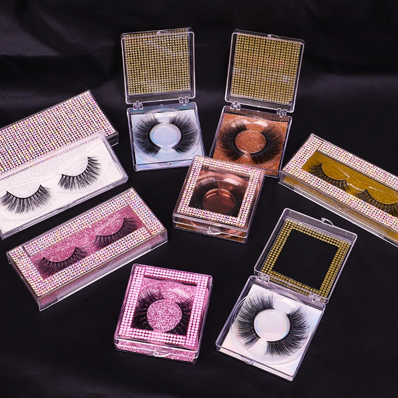 

2021 New Arrival 25mm individual eyelashes 5d wholesale vendor with print your own logo, Natural color