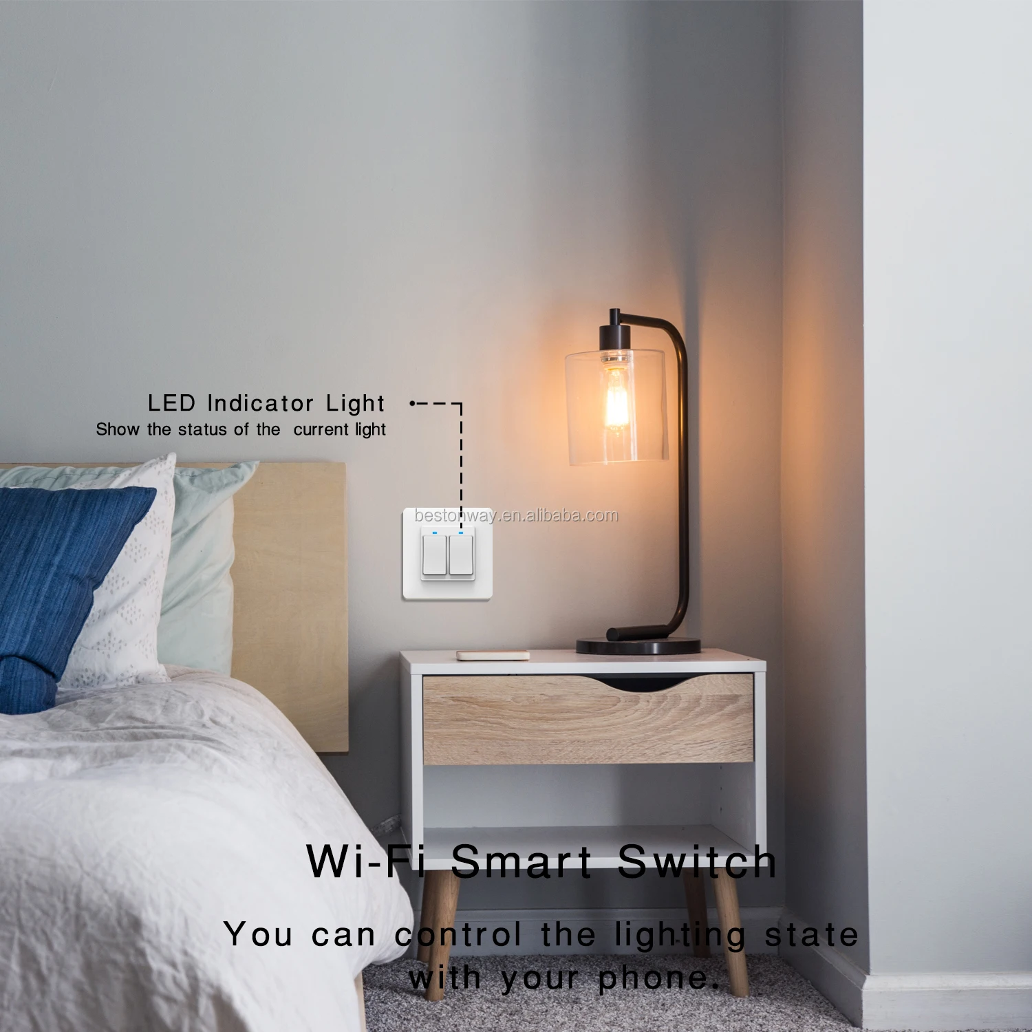 2020 High Quality Luxury Tuya Light Timer Switch Small LED Light With Switch Zigbee - ANKUX.COM