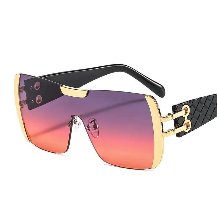 

Fashion sunglasses newest 2021 big frame oversize one piece sunglasses gradient sunglasses, Mix color or custom colors