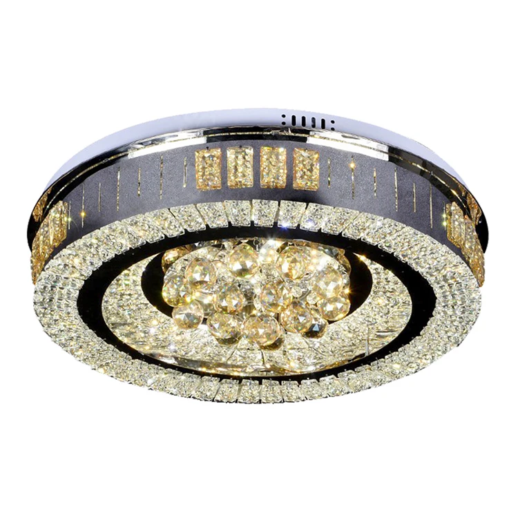 Luxury Home Decorative Modern Circular Round Crystal LED Indoor Ceiling Lamp Lights