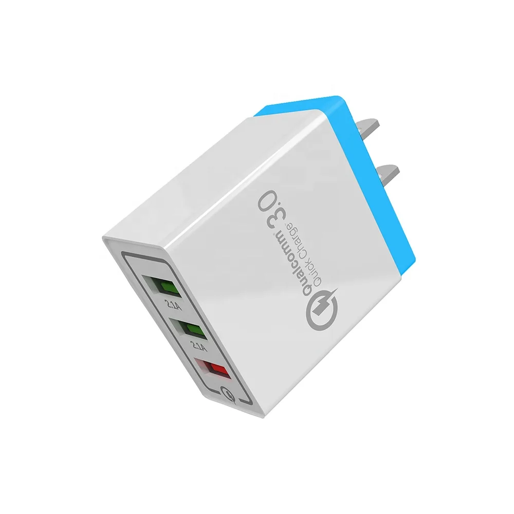 
3-Port USB Fast Wall Charger AC Power Adapter US Plug for Samsung iPhone 