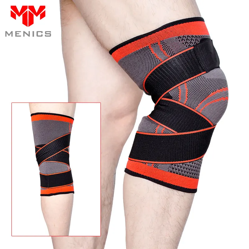 

adjustable knee brace rodilleras para bastet ball xxxl for woman and men sports, Black orange red green