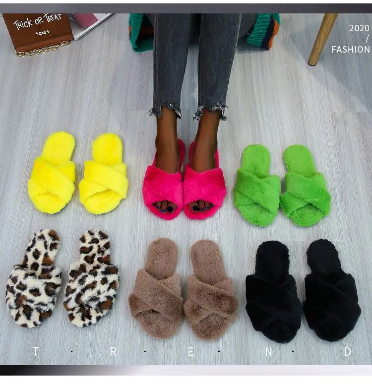 

Wholesale Open Toe Flat Home Slippers For Women Winter Anti Slip Bedroom Slippers, Picture