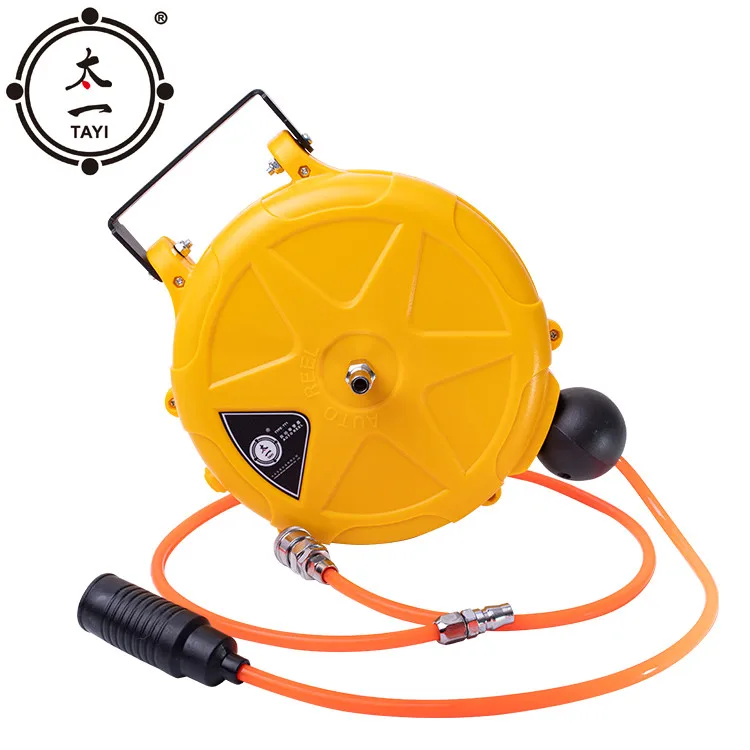 

Garden hose reel 10 meters mini retractable auto air hose reel, Blue red yellow grey