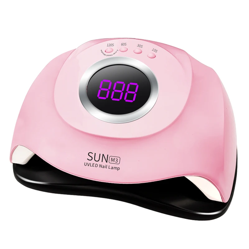 

2021 Newest nail dryer SUN M3 180W UV Nail Lamp UV Gel Nail Curing Lamp Light Dryer Double Resource Led uv lamp High Quality, Pink