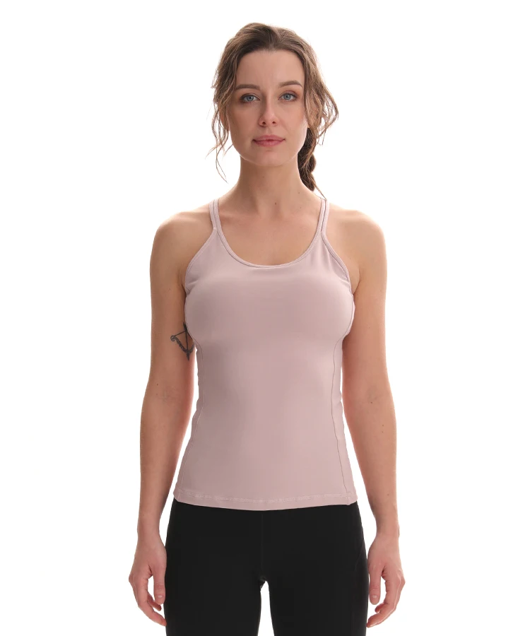 

New Yoga Vest Solid Color With Chest Pad Cross Back Anti-Shock Vest Running Fitness Yoga Suit Top