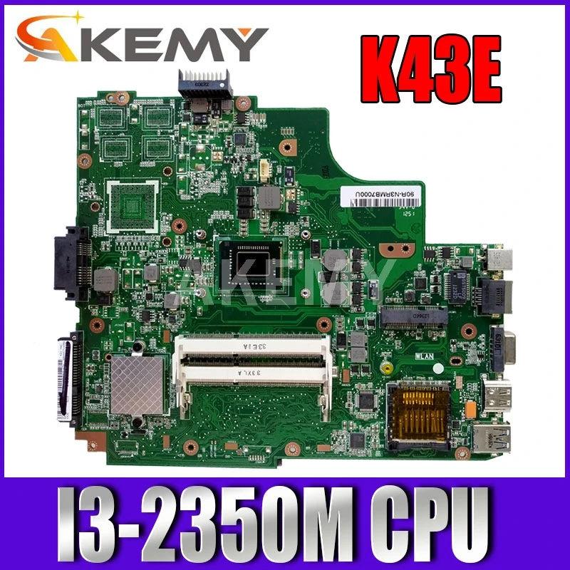 

K43E Motherboard with i3 CPU For ASUS A43E P43E K43E K43SD Laptop motherboard K43E Mainboard Motherboard REV 5.0 Tested 100% OK