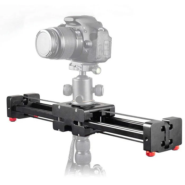 

Conceptional Retractable Video Track Slider Camera Stabilizer 40cm Actual Sliding Distance Slider Rail, Black