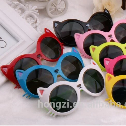 

The new color children's glasses Uv 400 I glasses manufacturer wholesale fashion cat head child glasses show
