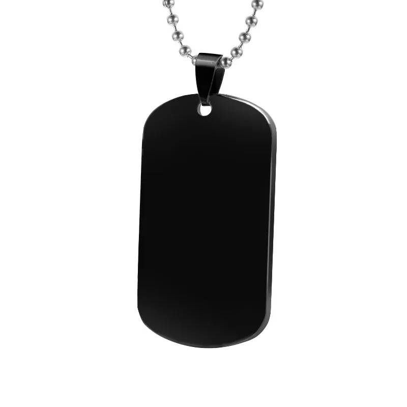 

Valentines Day Simple Design Jewelry Personalized Stainless Steel Blank Pendant Dog Tags Necklace, Gold