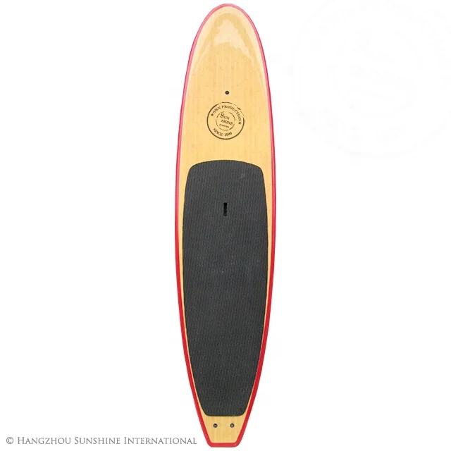 Bamboo Stand Up Paddle Board Sup Board With Deck Pad Buy Bamboo Sup