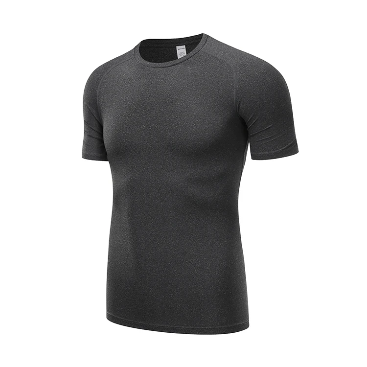 

Wholesale Short Sleeve Non-Linting 88% Polyester Fiber 12% Spandex Fitness Clothing Shirt