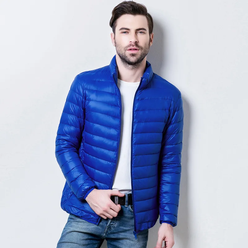 

Winter New Mens Coat Casual Standing Collar Short Warm Down Jacket, Customized color