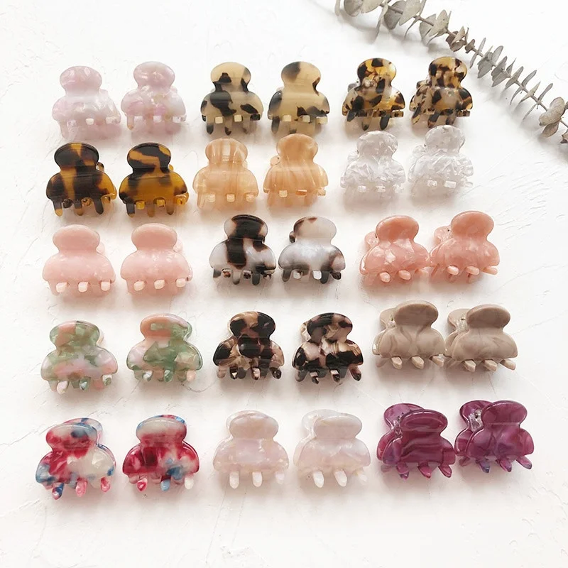 

Woman toddler girls plastic butterfly tortoiseshell small cute jaw cellulose acetate mini hair clamps claws clip for thin hair