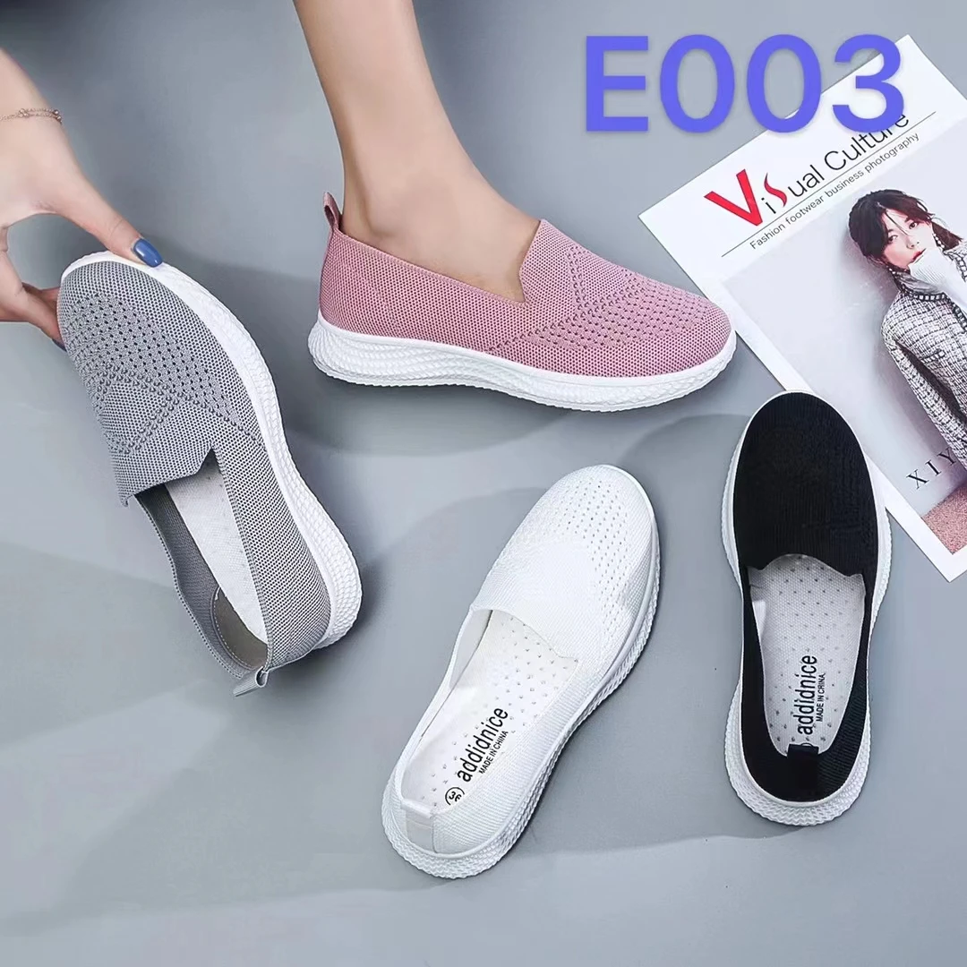 

New modal fashion women's casual shoes Breathable ladies Flying weaving shoes women Slip-On shoes, Picture
