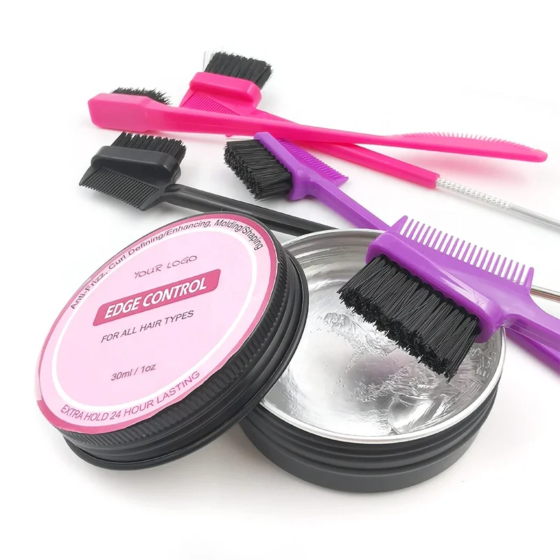 

2 in 1 Hair brush comb with double sided salon tools edge control baby hair brushes, Customized color