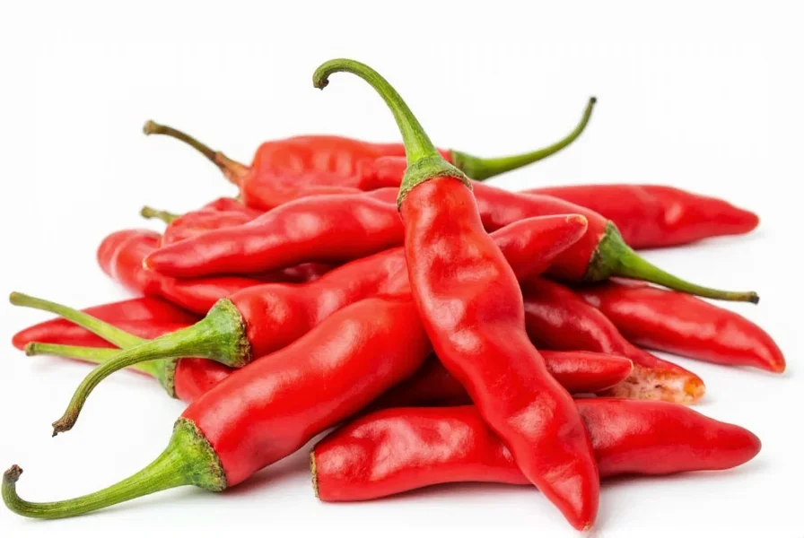 Cayenne pepper varieties including fresh red peppers, dried powder, and supplement capsules arranged on wooden background