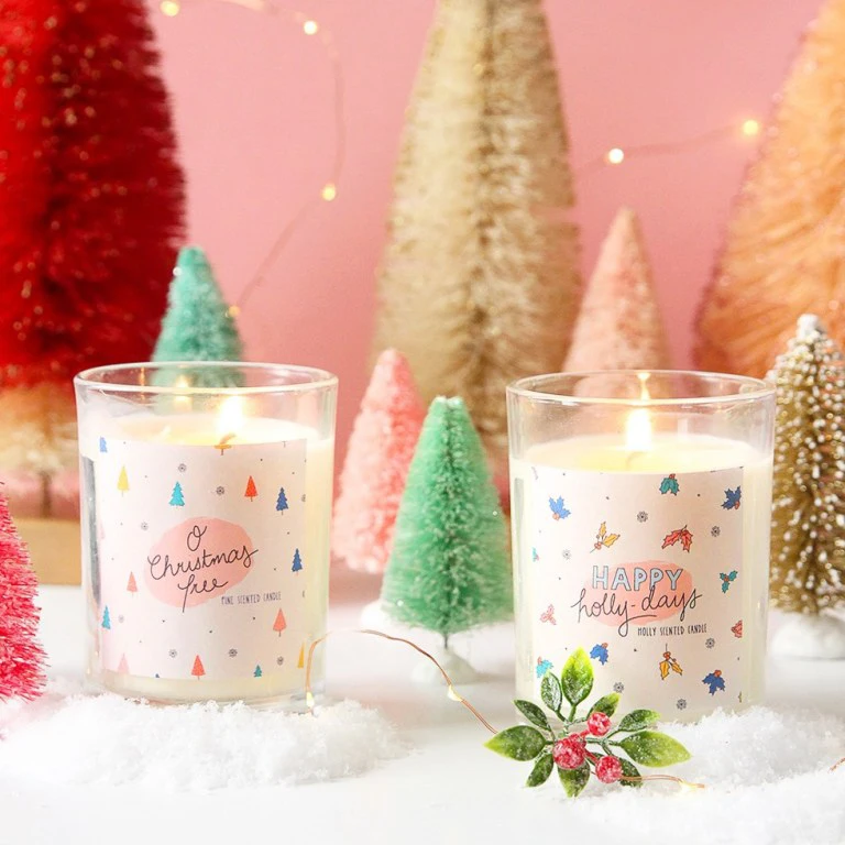 Dried Flower Gemstone Crystal Scented Candles Luxury Wedding Gift