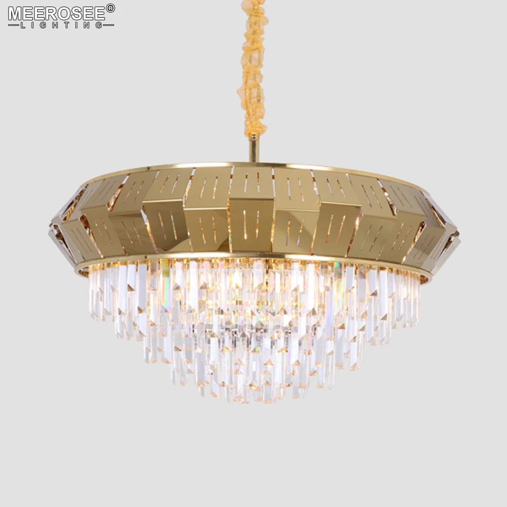 MEEROSEE Modern Pendant Lamp Crystal Light Suspension Chandelier MD86725