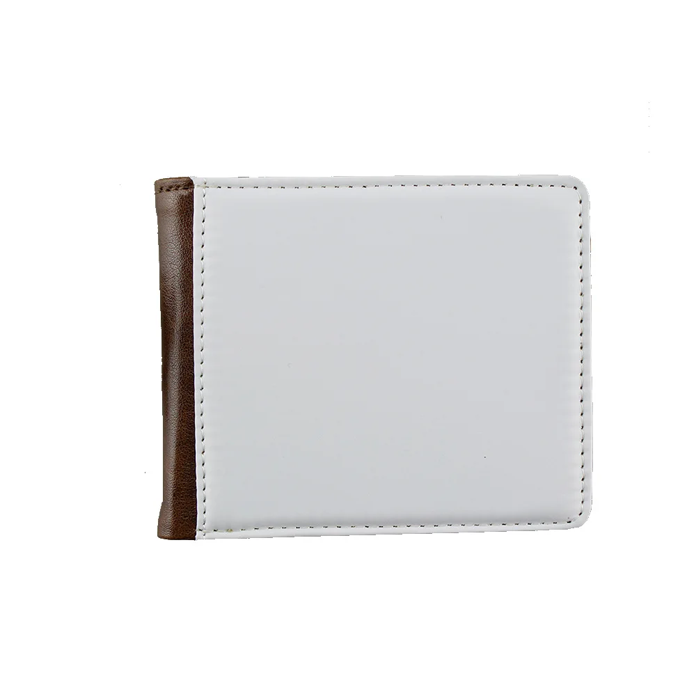 

C418 Wholesale Sublimation Diy Print Bag Heat Press Men Blank Wallet Short Style Thermal Transfer Printing Blank Wallets, Black,brown