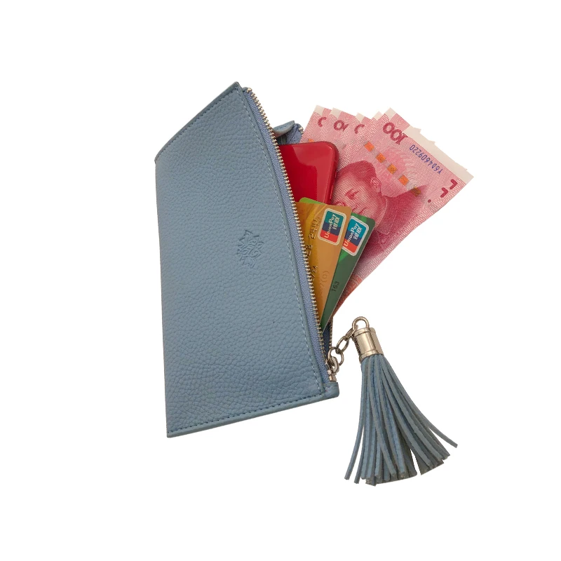 

High quality custom Cards money Storage zipper Bags Zipper Office Bills Sundries Organizers Purse Wallet, Black/gray/red/pink/blue