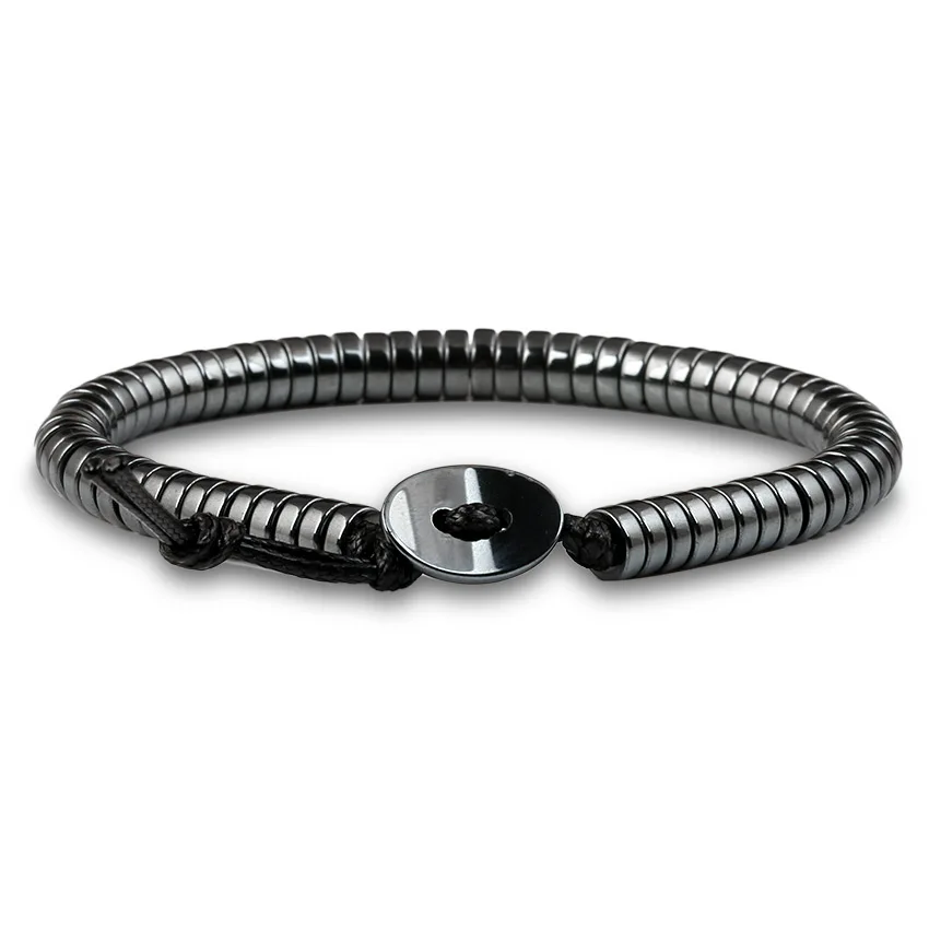 

Weight Loss Magnetic Therapy Bracelet Black Stone Beads Hematite bracelets for woman man