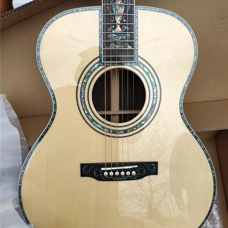 

Deluxe inlay handcraft 40 inch acoustic guitar, acoustic electric guitar,handmade solid wood guitar,